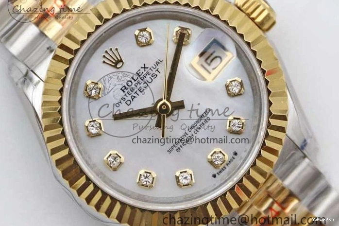279179 TWF Best YG White SS NH05 Diamonds Bracelet Datejust Jubilee Dial 28mm Markers Edition SS on YG 0408